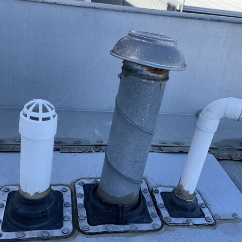 Job photo 4: roof vents beside the cable run